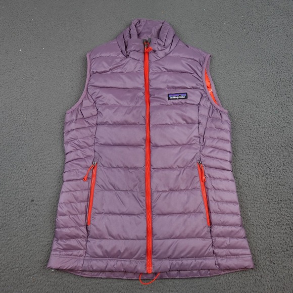 Patagonia Down Sweater Vest Womens XS Purple Quilted Down Puffer Zip Insulated - Picture 1 of 10